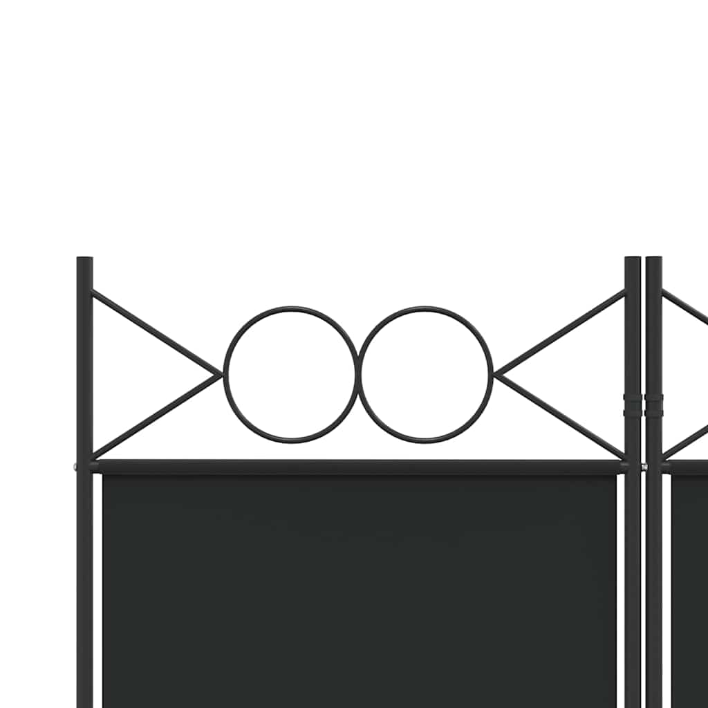 vidaXL 6-Panel Room Divider Black 240x200 cm Fabric 6