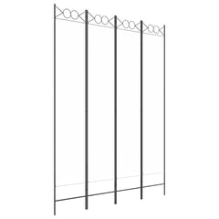 vidaXL 4-Panel Room Divider White 160x220 cm Fabric 2