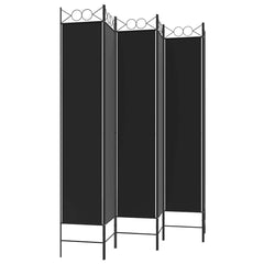 vidaXL 6-Panel Room Divider Black 240x220 cm Fabric 5