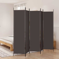 6-Panel Room Divider in Brown