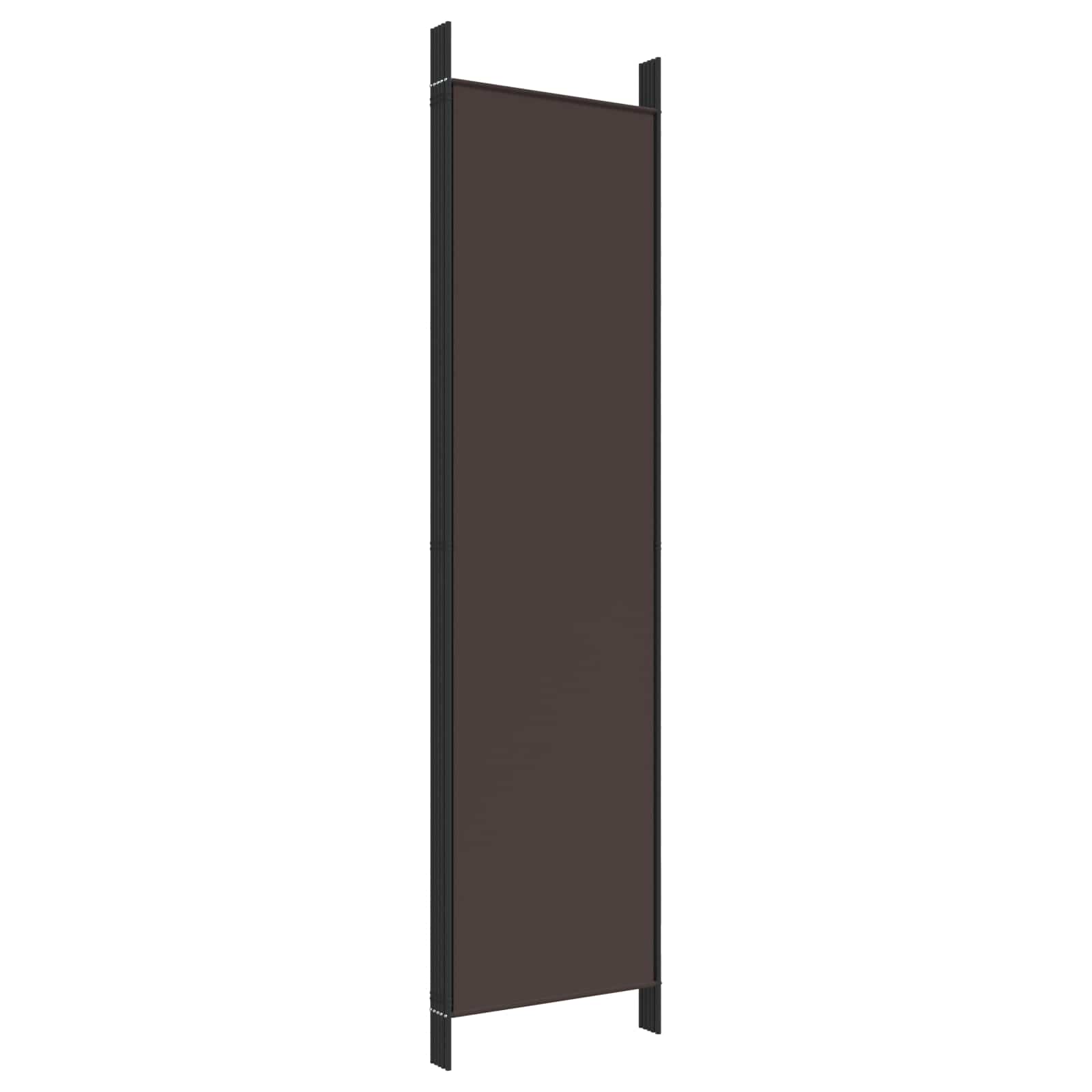 vidaXL 5-Panel Room Divider Brown 250x200 cm Fabric 5