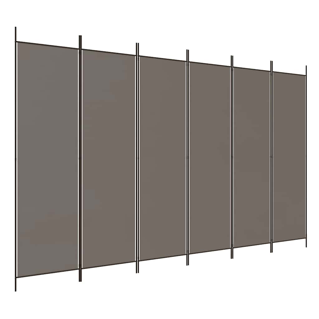 vidaXL 6-Panel Room Divider Anthracite 300x200 cm Fabric 2