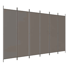 vidaXL 6-Panel Room Divider Anthracite 300x200 cm Fabric 2