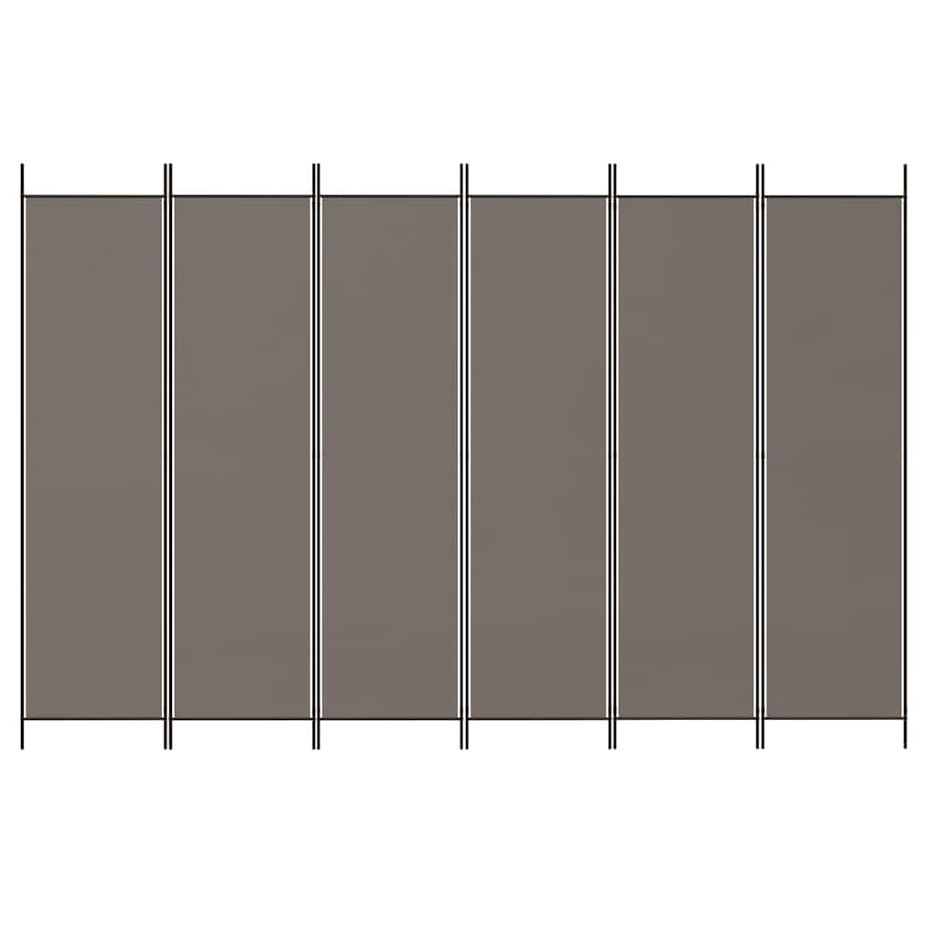 vidaXL 6-Panel Room Divider Anthracite 300x200 cm Fabric 4