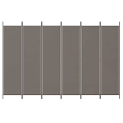 vidaXL 6-Panel Room Divider Anthracite 300x200 cm Fabric 4