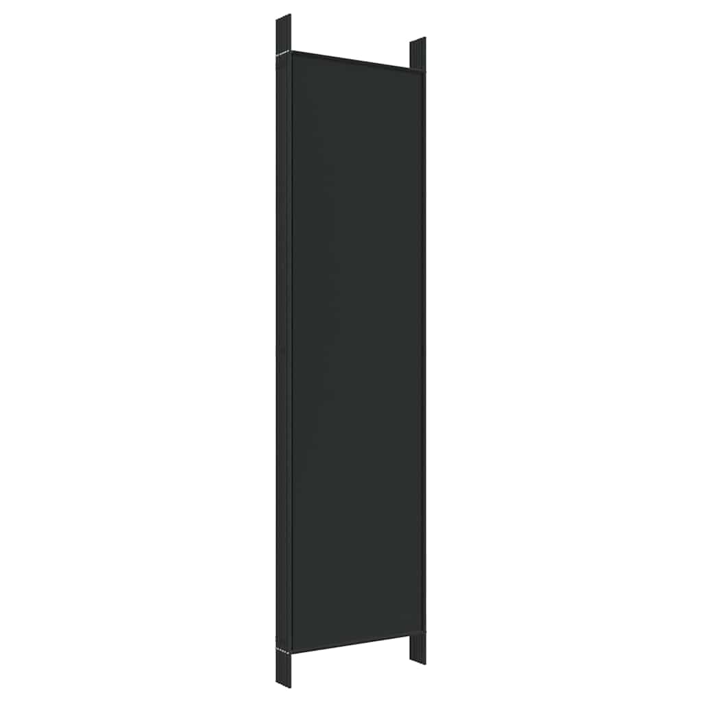 vidaXL 6-Panel Room Divider Black 300x200 cm Fabric 6