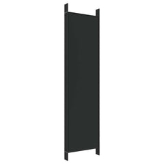 vidaXL 6-Panel Room Divider Black 300x200 cm Fabric 6