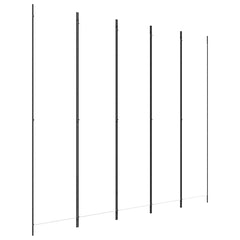 vidaXL 5-Panel Room Divider White 250x220 cm Fabric 2