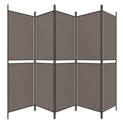 vidaXL 5-Panel Room Divider Anthracite 250x180 cm Fabric 5