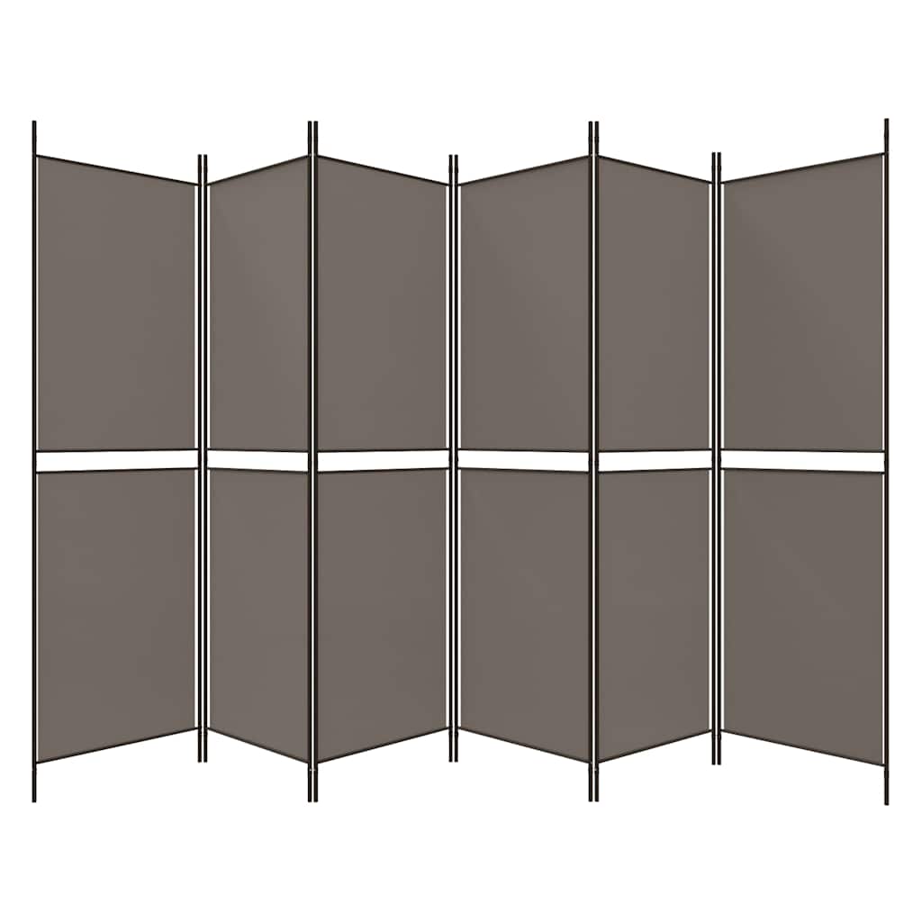 vidaXL 6-Panel Room Divider Anthracite 300x180 cm Fabric 5
