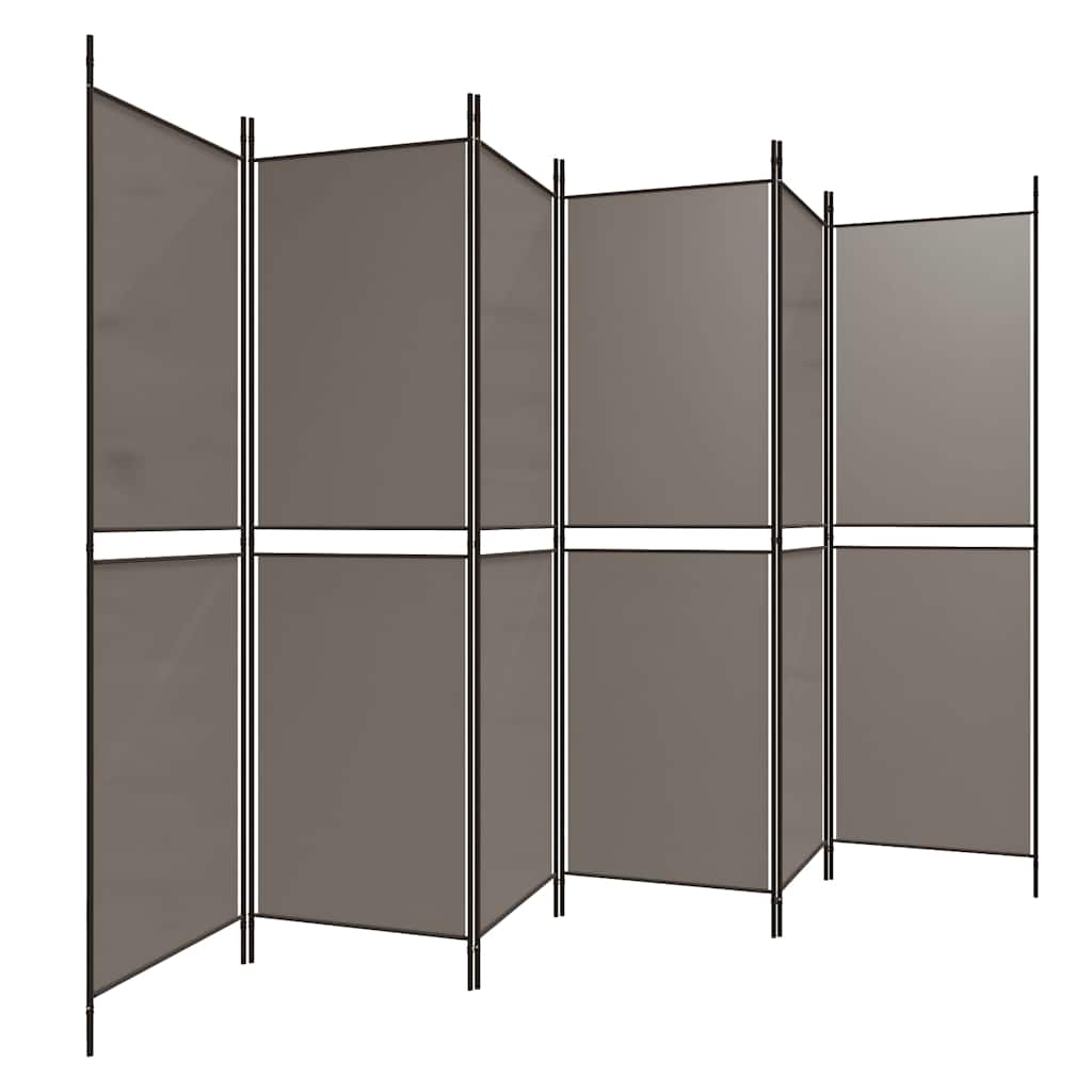vidaXL 6-Panel Room Divider Anthracite 300x200 cm Fabric 4