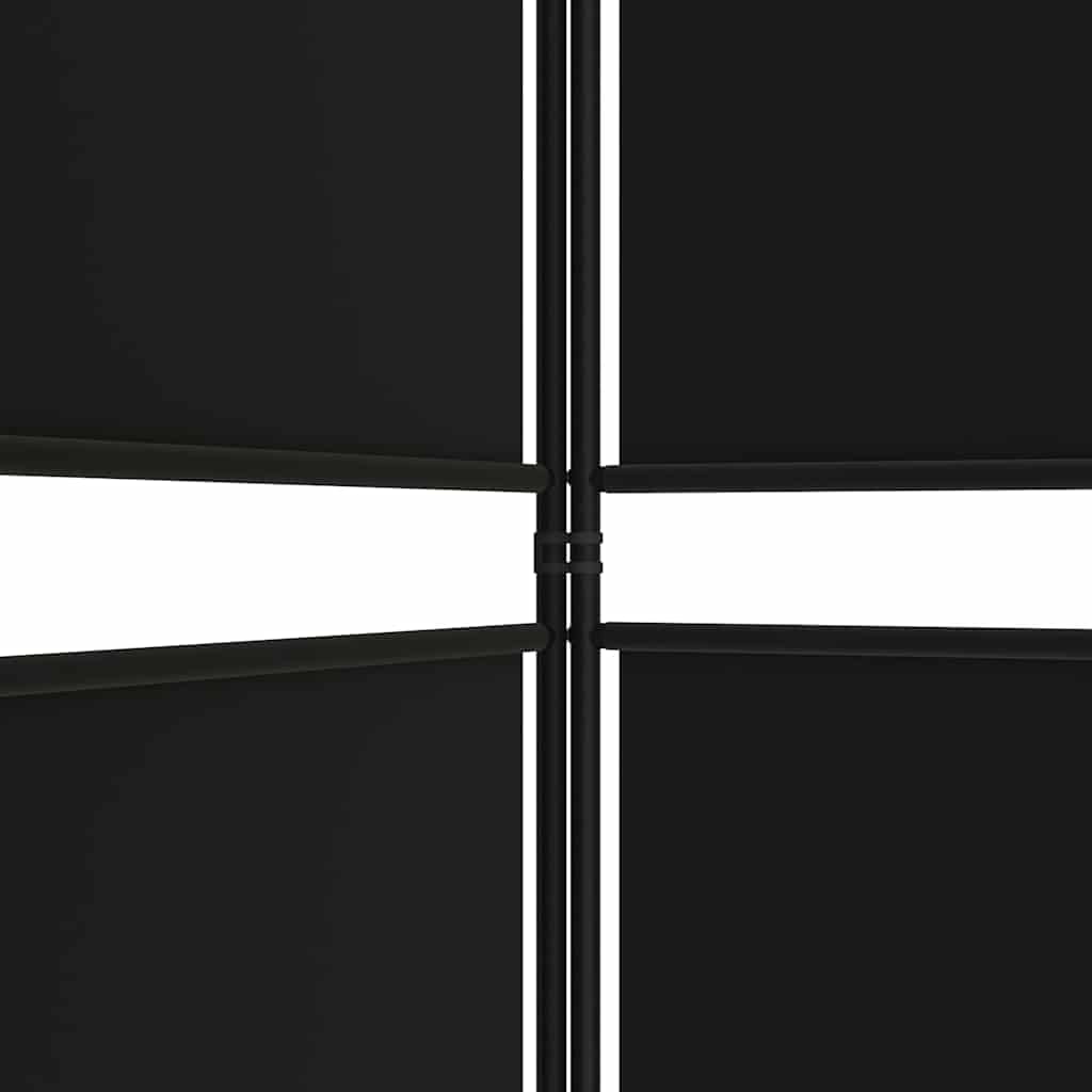 vidaXL 5-Panel Room Divider Black 250x220 cm Fabric 6