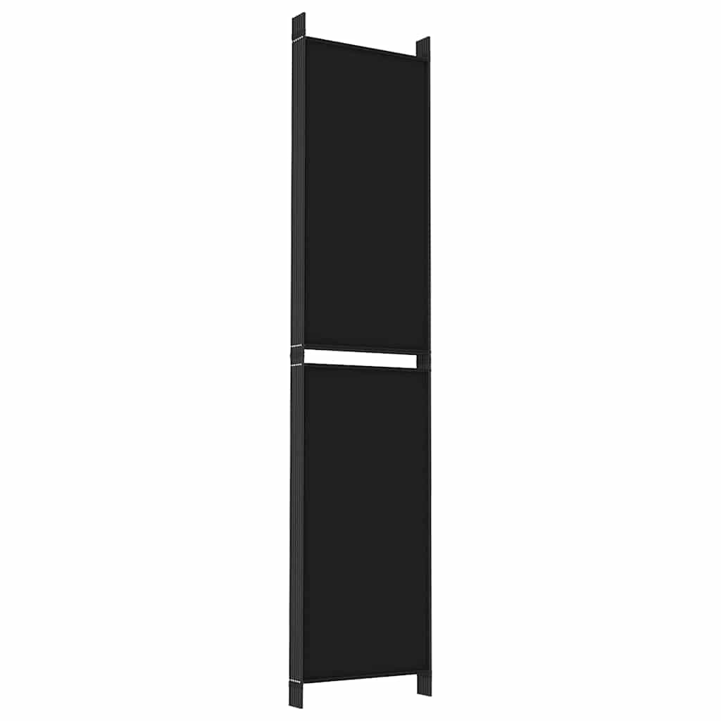 vidaXL 6-Panel Room Divider Black 300x220 cm Fabric 6
