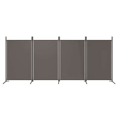 vidaXL 4-Panel Room Divider Anthracite 346x180 cm Fabric 3