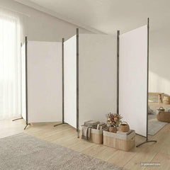 5-Panel Room Divider in White