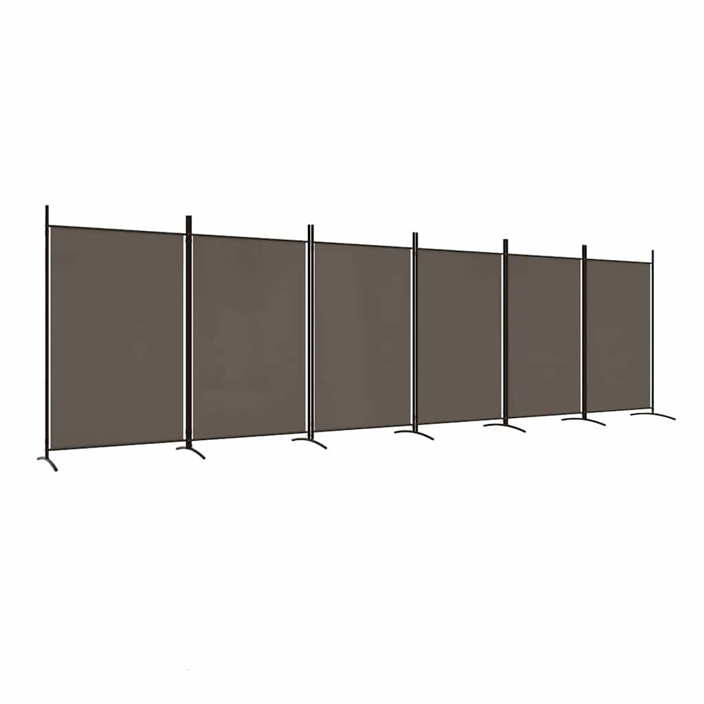 vidaXL 6-Panel Room Divider Anthracite 520x180 cm Fabric 2