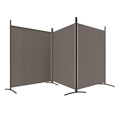 vidaXL 3-Panel Room Divider Anthracite 525x180 cm Fabric 4