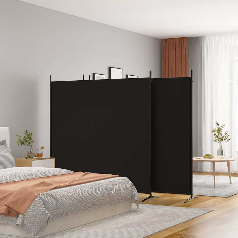 4-Panel Room Divider Black
