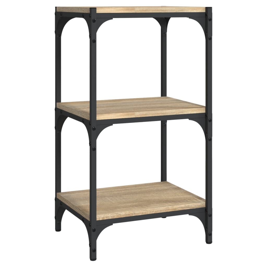 Book Cabinet 40x33x70.5 cm Engineered Wood and Steel Sonoma Oak 40 cm