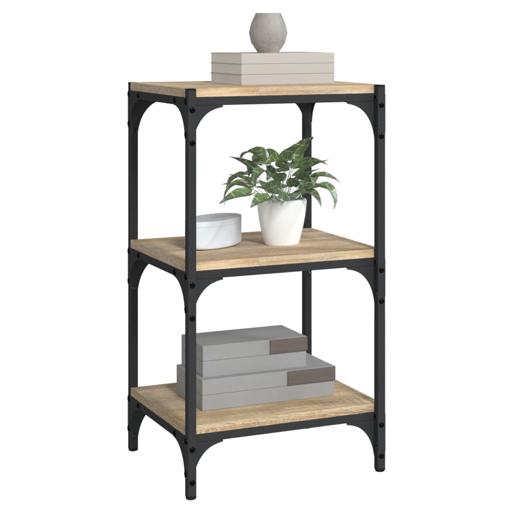 Book Cabinet 40x33x70.5 cm Engineered Wood and Steel Sonoma Oak 40 cm