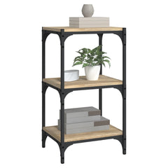 Book Cabinet 40x33x70.5 cm Engineered Wood and Steel Sonoma Oak 40 cm