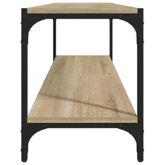vidaXL TV Cabinet Sonoma Oak 100x33x41 cm Engineered Wood and Steel 5
