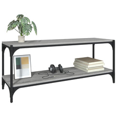 vidaXL TV Cabinet Grey Sonoma 100x33x41 cm Engineered Wood and Steel 6