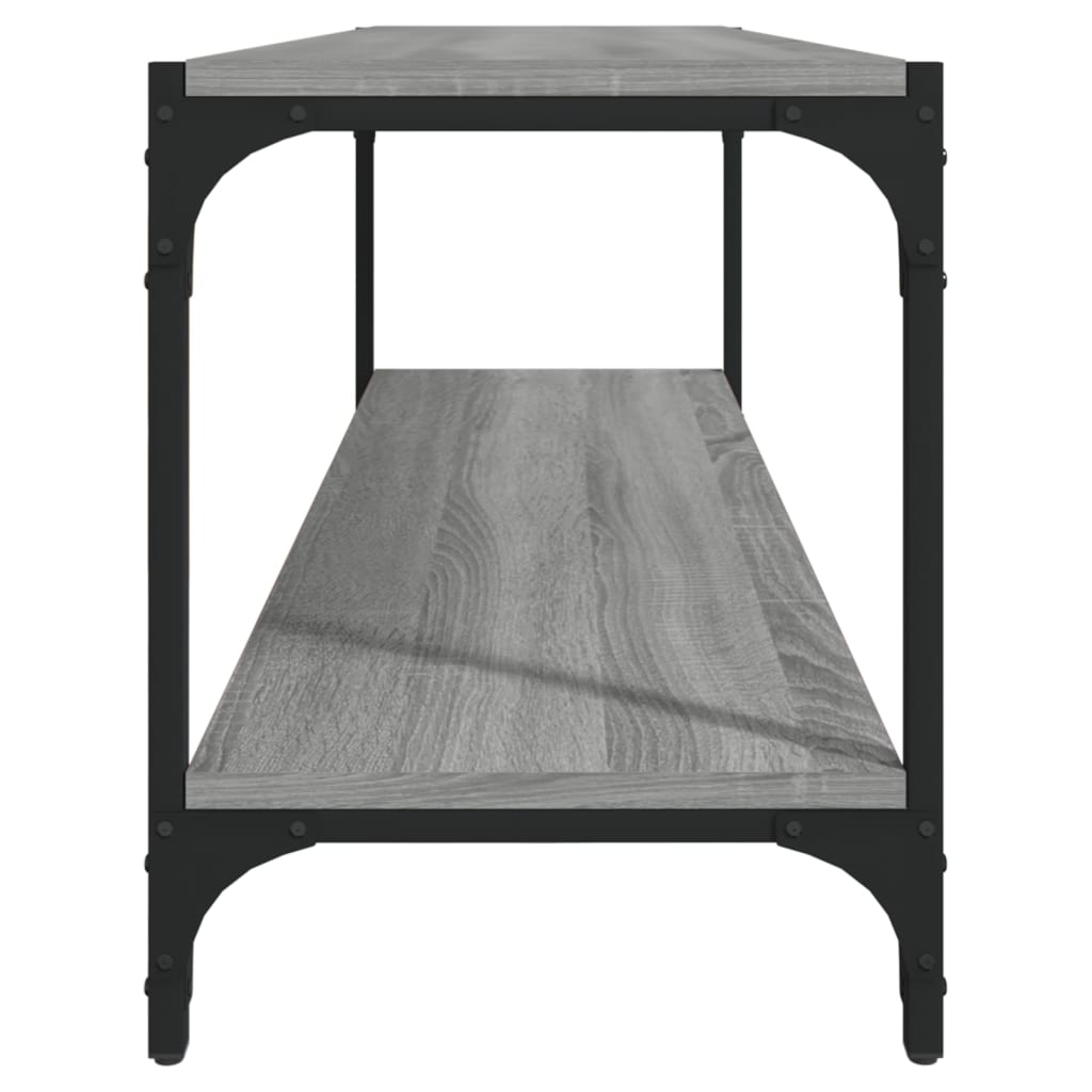 vidaXL TV Cabinet Grey Sonoma 100x33x41 cm Engineered Wood and Steel 5