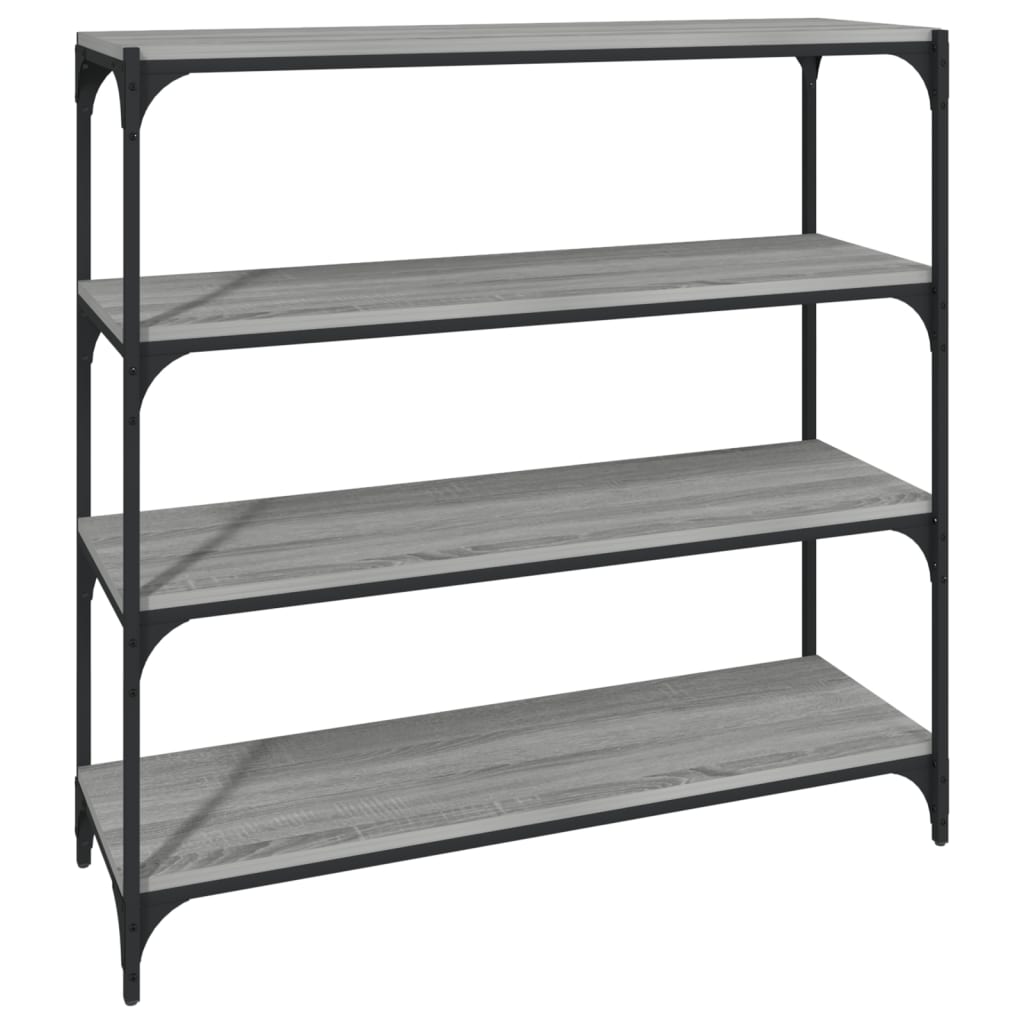 Book Cabinet 60x33x100 cm Engineered Wood and Steel Grey sonoma