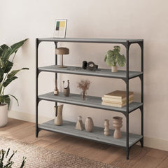 Book Cabinet 60x33x100 cm Engineered Wood and Steel Grey sonoma