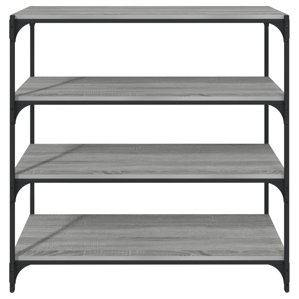 Book Cabinet 60x33x100 cm Engineered Wood and Steel Grey sonoma