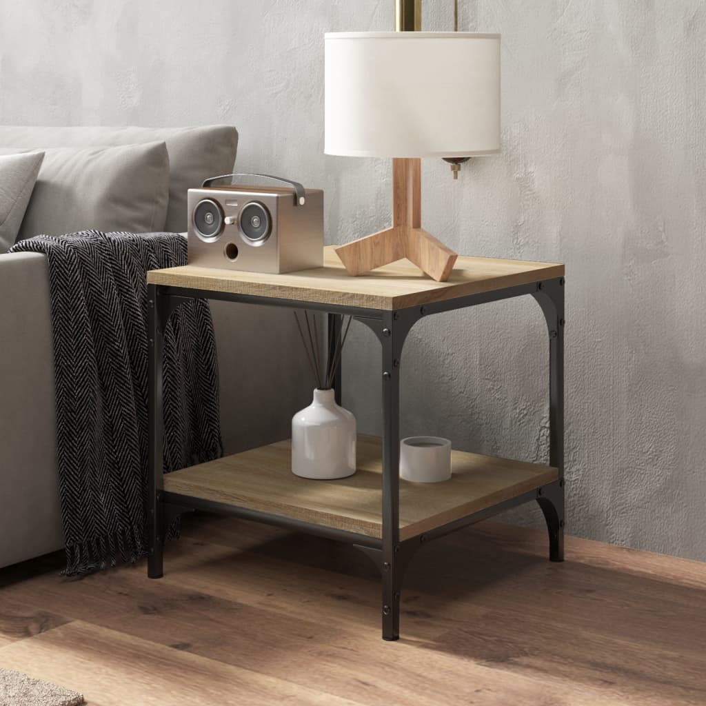 vidaXL Side Tables 2 pcs Sonoma Oak 40x40x40 cm Engineered Wood 4