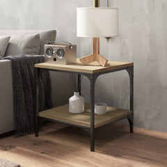 vidaXL Side Tables 2 pcs Sonoma Oak 40x40x40 cm Engineered Wood 4