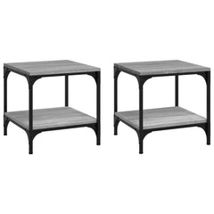 vidaXL Side Tables 2 pcs Grey Sonoma 40x40x40 cm Engineered Wood 2