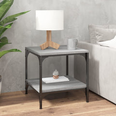 vidaXL Side Tables 2 pcs Grey Sonoma 40x40x40 cm Engineered Wood 3