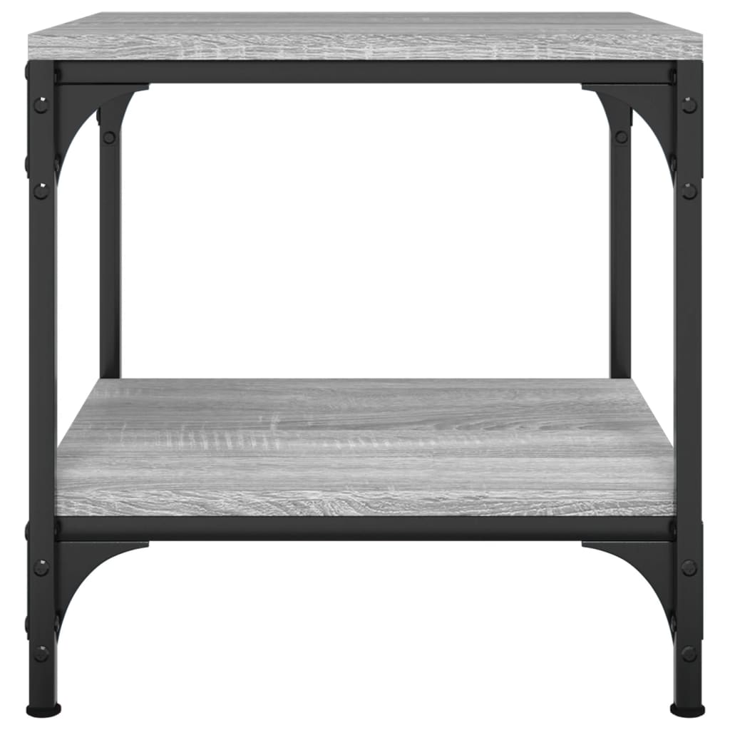 vidaXL Side Tables 2 pcs Grey Sonoma 40x40x40 cm Engineered Wood 6