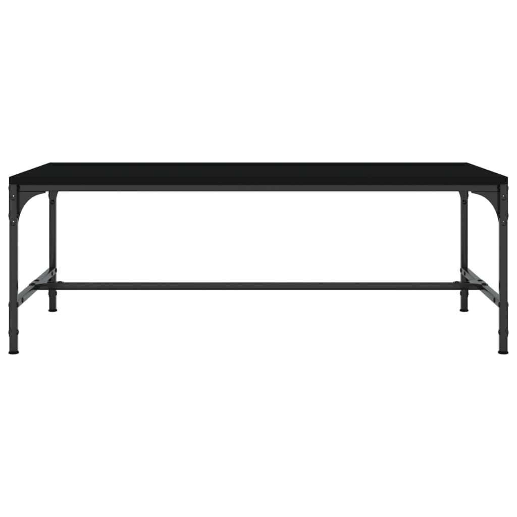 vidaXL Coffee Table Black 100x50x35 cm Engineered Wood 4