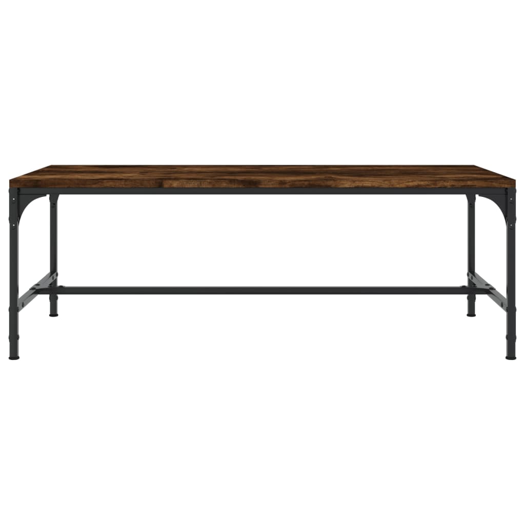 vidaXL Coffee Table Smoked Oak 100x50x35 cm Engineered Wood 4