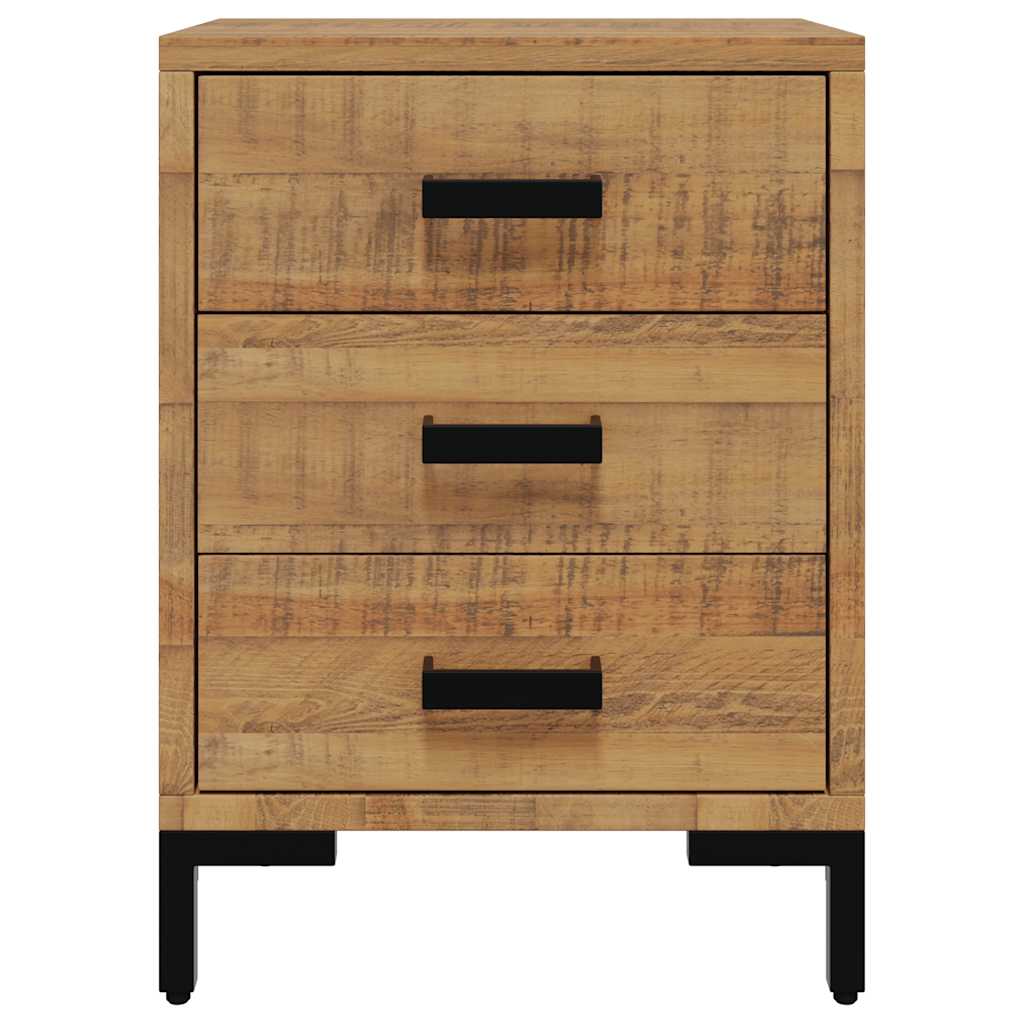 vidaXL Bedside Cabinet Brown 36x30x54 cm Solid Pinewood 5