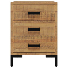 vidaXL Bedside Cabinet Brown 36x30x54 cm Solid Pinewood 5