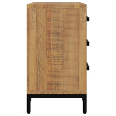 vidaXL Bedside Cabinet Brown 36x30x54 cm Solid Pinewood 6