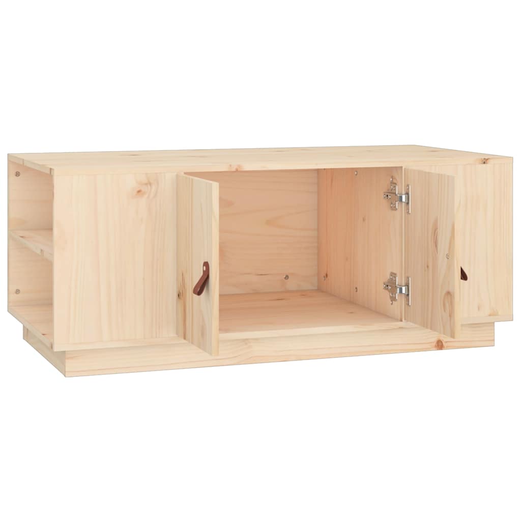 Coffee Table 100x50x41 cm Solid Wood Pine Natural