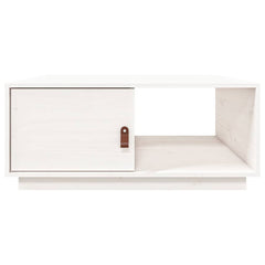 vidaXL Coffee Table White 80x50x35.5 cm Solid Wood Pine 6