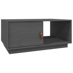 vidaXL Coffee Table Grey 80x50x35.5 cm Solid Wood Pine 2