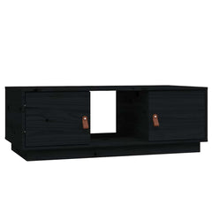 vidaXL Coffee Table Black 100x50x35 cm Solid Wood Pine 2