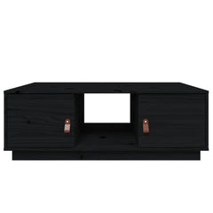 vidaXL Coffee Table Black 100x50x35 cm Solid Wood Pine 6