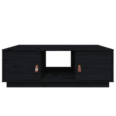 Coffee Table 100x50x35 cm Solid Wood Pine Black