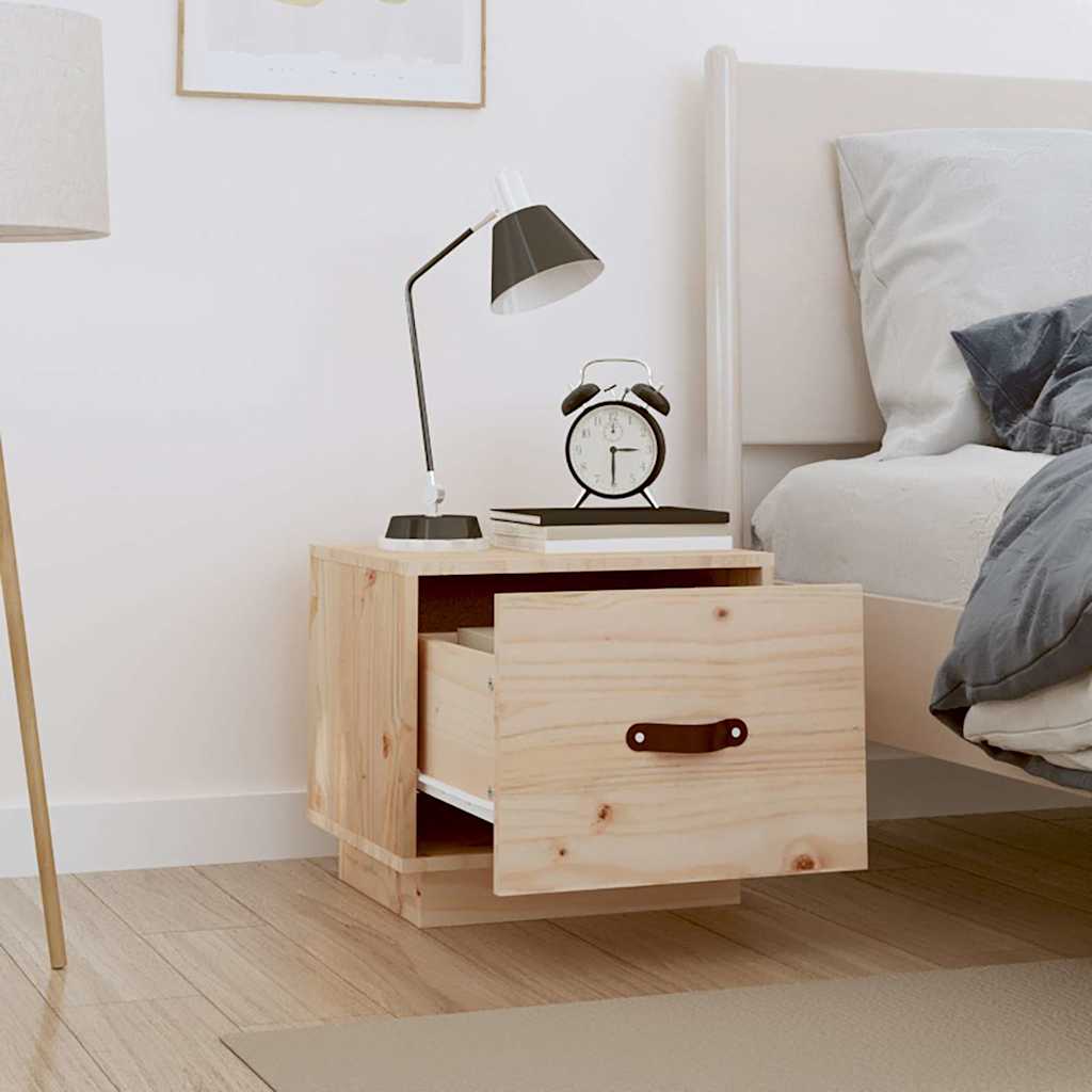 vidaXL Bedside Cabinet | Pine | Solid pinewood | Small | Bedside Cabinet 3