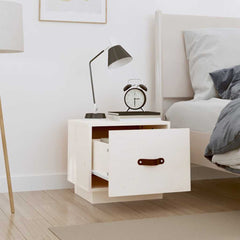 vidaXL Bedside Cabinet | Set of 2 | White | Solid pinewood | Small 3