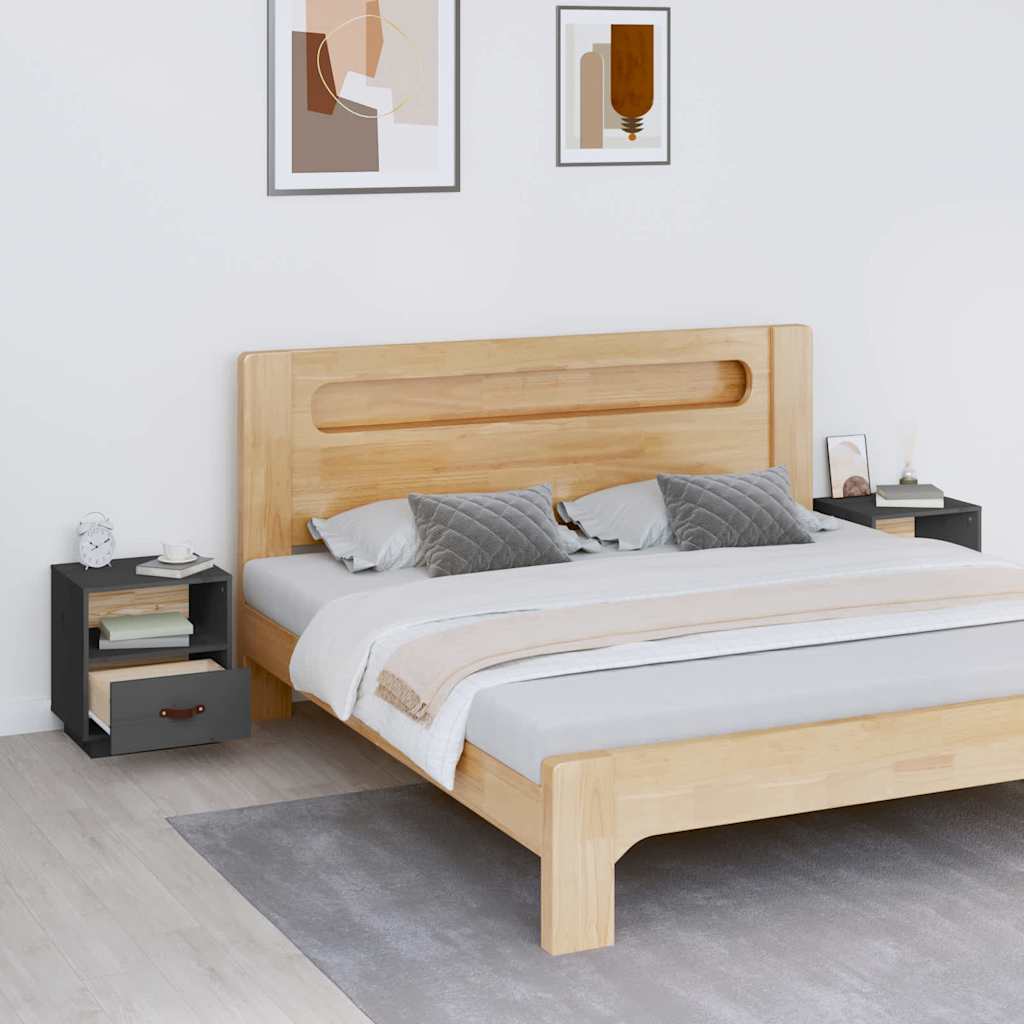 vidaXL Bedside Cabinet | Set of 2 | Grey 3